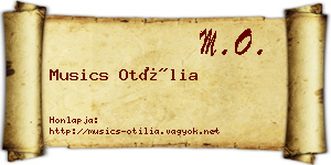 Musics Otília névjegykártya